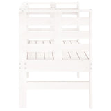 Garden Bench White 111.5X53X71 Cm Solid Wood Pine