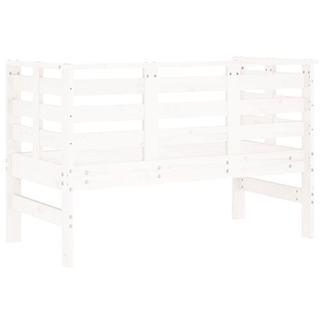 Garden Bench White 111.5X53X71 Cm Solid Wood Pine