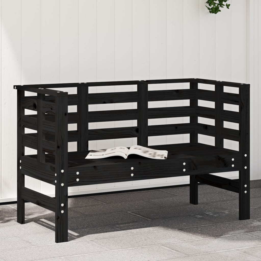Garden Bench White 111.5X53X71 Cm Solid Wood Pine