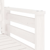 Garden Bench With Table 2-Seater White Solid Wood Pine