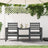Garden Bench With Table 2-Seater White Solid Wood Pine