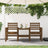 Garden Bench With Table 2-Seater White Solid Wood Pine