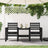 Garden Bench With Table 2-Seater White Solid Wood Pine