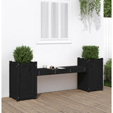 Planter Bench Grey 180X36X63 Cm Solid Wood Pine