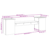 Planter Bench 184.5X39.5X56.5 Cm Solid Wood Pine