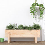 Garden Raised Bed White Solid Wood Pine