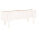Garden Raised Bed White Solid Wood Pine