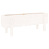Garden Raised Bed White Solid Wood Pine