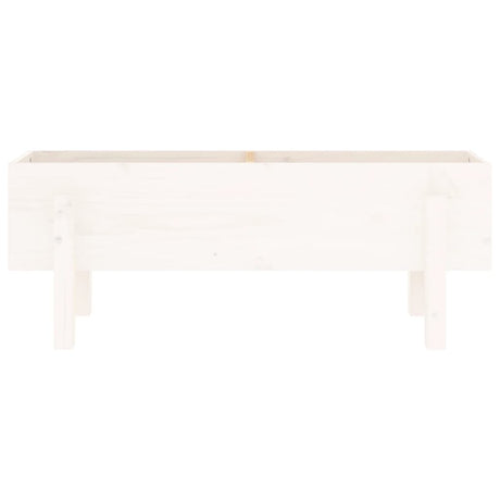 Garden Raised Bed White Solid Wood Pine