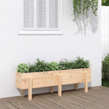 Garden Raised Bed White Solid Wood Pine
