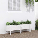 Garden Raised Bed White Solid Wood Pine