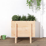 Garden Raised Bed White Solid Wood Pine