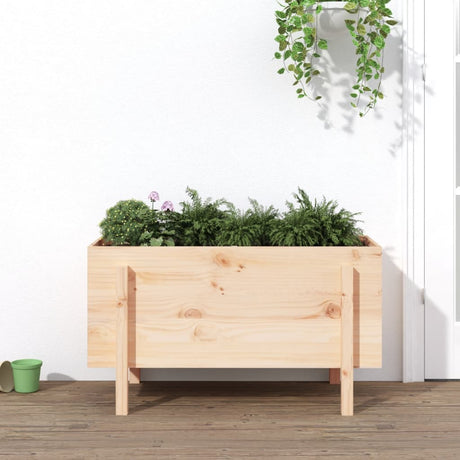 Garden Raised Bed White Solid Wood Pine