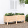 Garden Raised Bed White Solid Wood Pine
