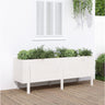 Garden Raised Bed White Solid Wood Pine