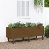 Garden Raised Bed White Solid Wood Pine