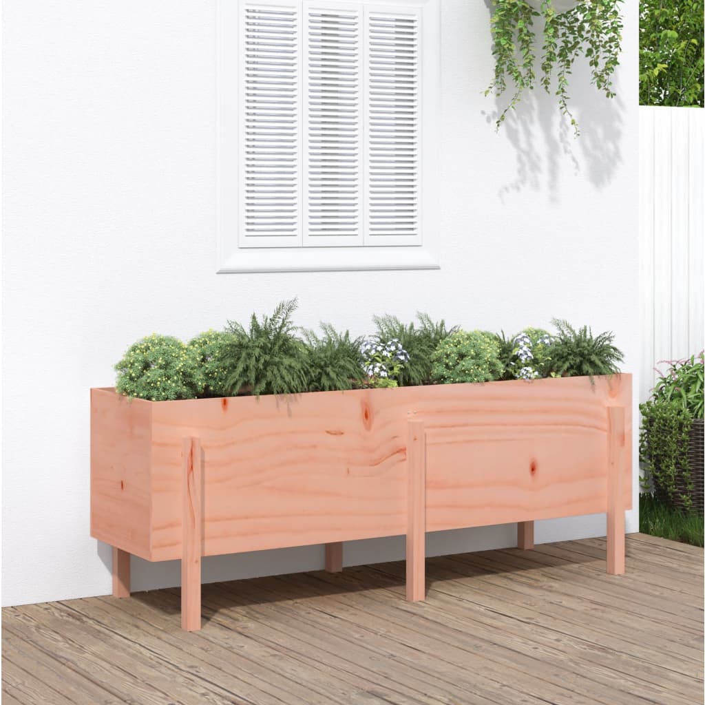 Garden Raised Bed White Solid Wood Pine