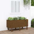Garden Raised Bed White Solid Wood Pine