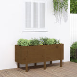 Garden Raised Bed White Solid Wood Pine