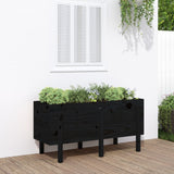 Garden Raised Bed White Solid Wood Pine