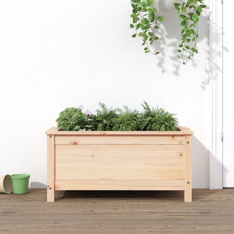 Garden Raised Bed Grey Solid Wood Pine