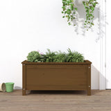 Garden Raised Bed Grey Solid Wood Pine