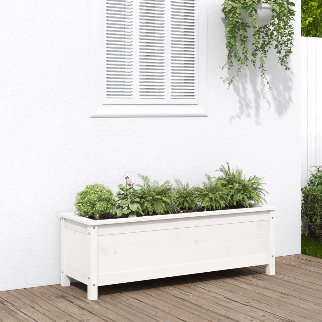Garden Raised Bed Grey Solid Wood Pine