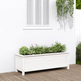 Garden Raised Bed Grey Solid Wood Pine