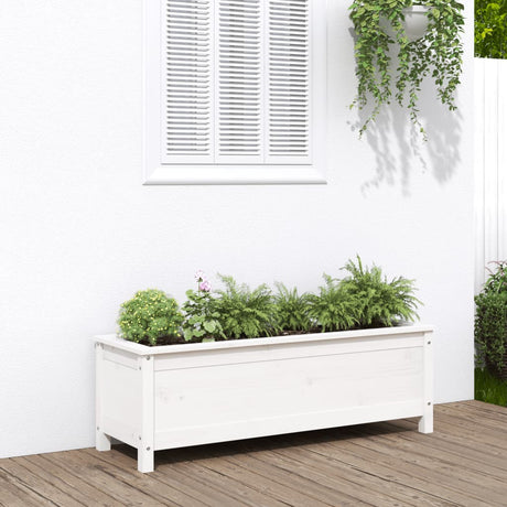 Garden Raised Bed Grey Solid Wood Pine
