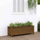 Garden Raised Bed Grey Solid Wood Pine
