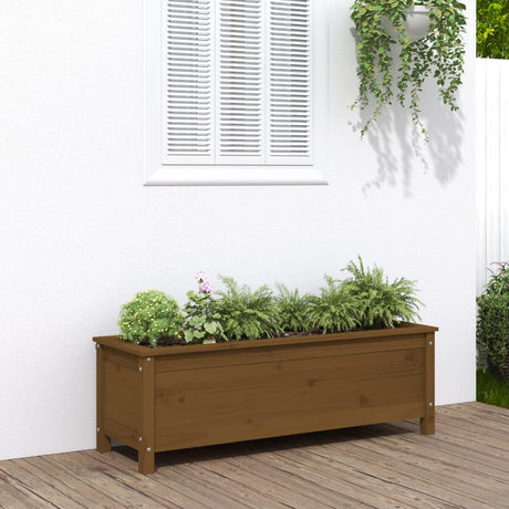 Garden Raised Bed Grey Solid Wood Pine