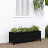 Garden Raised Bed Grey Solid Wood Pine