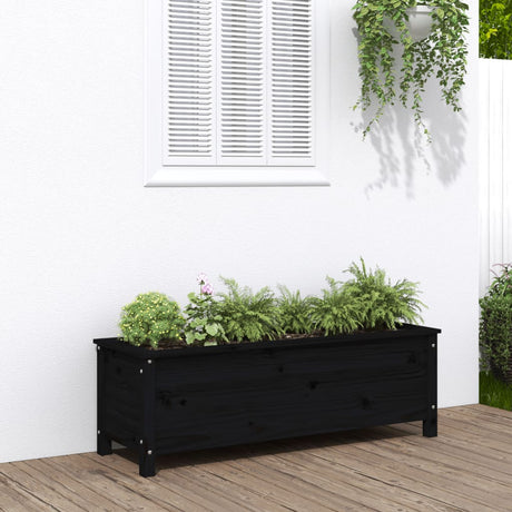 Garden Raised Bed Grey Solid Wood Pine