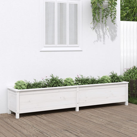Garden Raised Bed Grey Solid Wood Pine