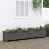 Garden Raised Bed Grey Solid Wood Pine
