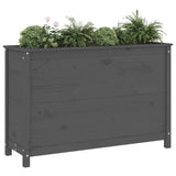 Garden Raised Bed Grey Solid Wood Pine