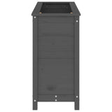 Garden Raised Bed Grey Solid Wood Pine