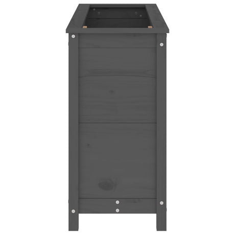 Garden Raised Bed Grey Solid Wood Pine