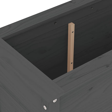 Garden Raised Bed Grey Solid Wood Pine