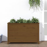 Garden Raised Bed Grey Solid Wood Pine