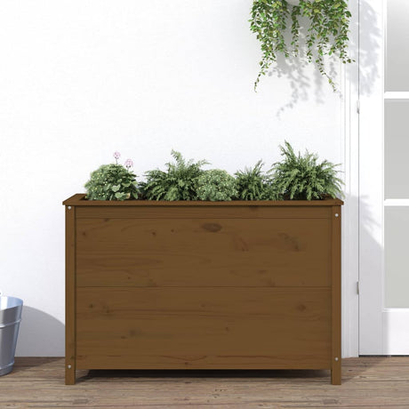 Garden Raised Bed Grey Solid Wood Pine
