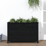 Garden Raised Bed Grey Solid Wood Pine