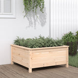 Garden Raised Bed Grey Solid Wood Pine
