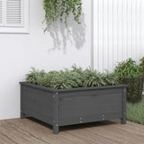 Garden Raised Bed Grey Solid Wood Pine