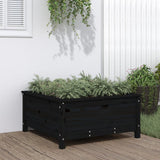 Garden Raised Bed Grey Solid Wood Pine