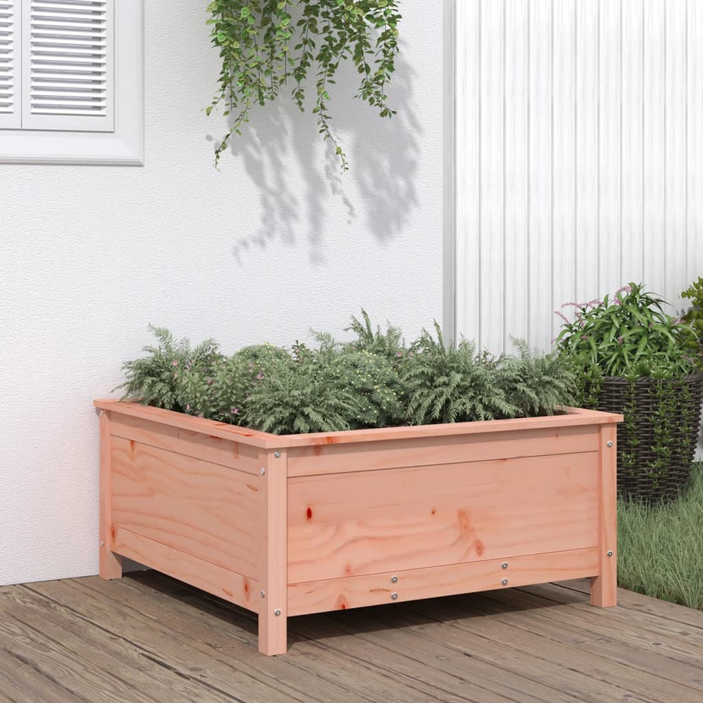 Garden Raised Bed Grey Solid Wood Pine