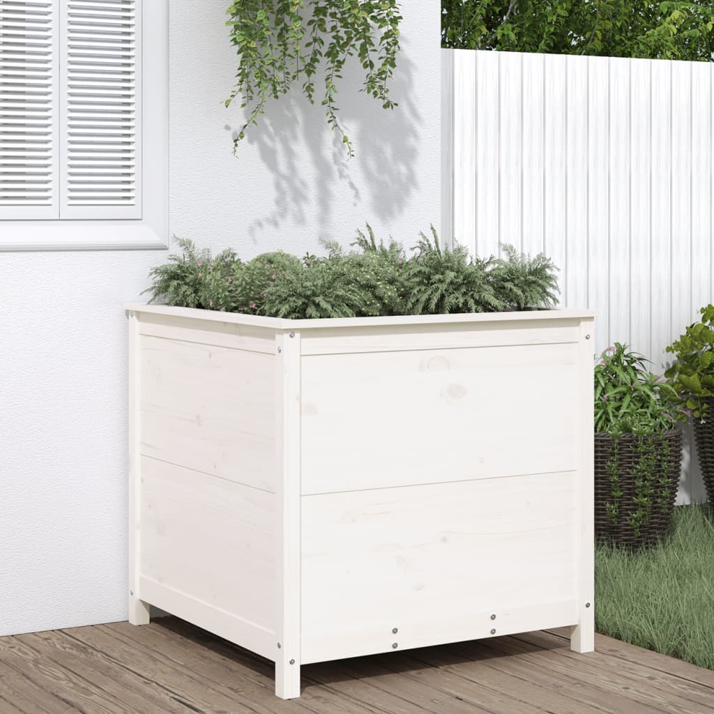 Garden Raised Bed Grey Solid Wood Pine