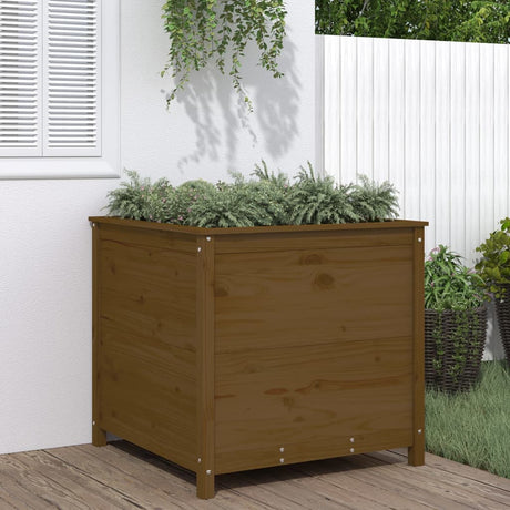 Garden Raised Bed Grey Solid Wood Pine