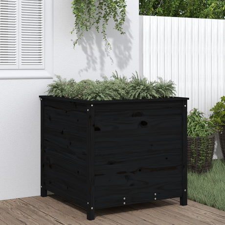 Garden Raised Bed Grey Solid Wood Pine
