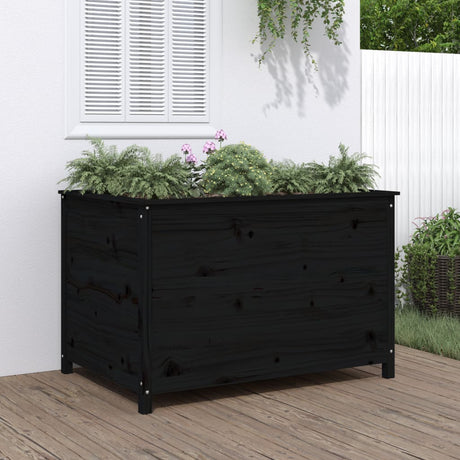 Garden Raised Bed Grey Solid Wood Pine